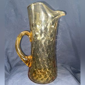 Inverted thumbnail amber cocktail pitcher